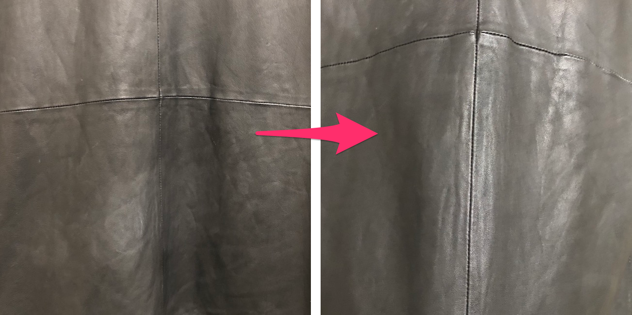 レザージャケットの白くなった部分の対処法